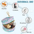PYBUG Scallops Shape Round Pacifier Storage Case, Polyester & TPU Lined with Hook Buckle, Pacifier Container Box