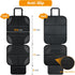 Musclez 600D 2 (Black-1pcs) Car Seat Protectors, Car Seat Covers Waterproof Fabric, Non-Slip Backing & Mesh Pockets
