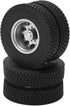 VGEBY 2pcs RC Rear Tires for 1/14 Trailer Truck, Strong Cushioning Performance, 7Mm RC Wheels and Tires