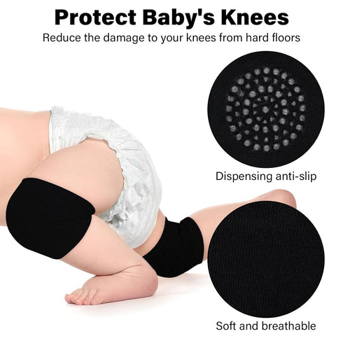 3 Baby Head Protector Helmet & Baby Knee Pads Pairs Toddler Protector Cap Soft Cotton Cushion, Adjustable Bump-Free