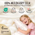 OLESILK Toddler 100% Mulberry Silk Pillowcase - Breathable Soft Smooth for Nursery Kids Night Sleeping, Ivory, 13"x18"