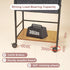 3-Tier 3+2 31" Rolling Baby Diaper Caddy Cart with Dividers & Locking Wheels, H Large Capacity Metal Frame Baby Storage