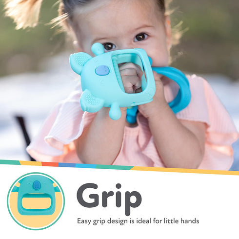 Nuby Silicone Wrist Teething Mitten, Baby Teether Ring for 3+ Months - Koala