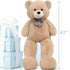 Toys Studio 47 Inch 4ft Big Teddy Bear Giant Teddy Bear Stuffed Animal Light Brown Plush Toy for Baby Shower Party