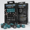Q-Workshop Crosshairs Compact D6: Stormy & Black Dice for RPG Board Games, Ages 14+, 1+ Players