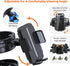 Elecphbo 4-in-1 360 Universal Stroller Cup Holder Adjustable Single/Double Cup & Phone Holder, Rotatable, Anti-Slip