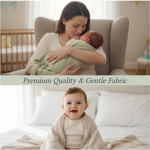 Set 4, Baby Bright Viscose Swaddle Blanket of Newborn Wrap Receiving Blankets Swaddles for Newborn Pink, Oat, Cream