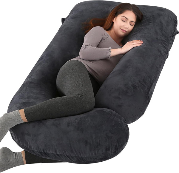 BATTOP Pregnancy Pillows for Sleeping, Full Body Maternity Pillow for Side Sleeping,