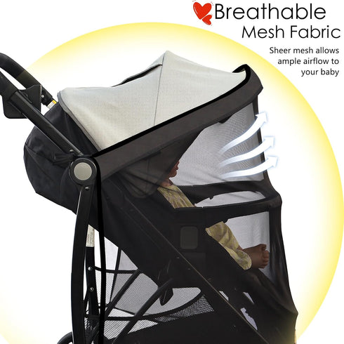 MARLIFER 97% Stroller Sun Shade - Universal Stroller Sun Shade for Travel Strollers, Jogging Strollers; Baby