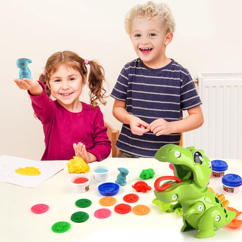 Set Playset Set, 3-5 Dinosaur Dough for Kids Play Tool for Toddlers, Kitchen Creations and DIY Toy Dough Birthday