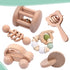 6 Pieces Toy Set- Wooden Baby Toys for Babies 0-6 Months,Wooden Toys