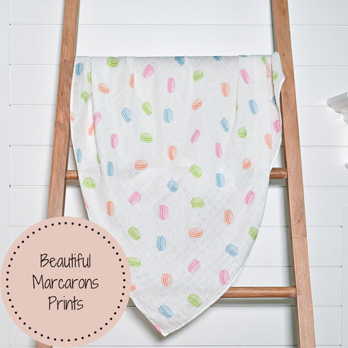 Swaddle Blanket, 100% Organic Cotton, Soft Muslin 47 x 47 Inches, Neutral Baby Blanket for Boys and Girls