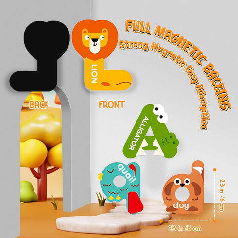 Magnetic Letters Toys for Toddlers, 26PCS Uppercase + 26PCS Lowercase Educational Alphabet Magnets