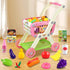Ming You 2 1 72pcs Set Kids Shopping Cart - in Toy Shopping Cart with Play Food Fruit Vegetable Dessert and Shop