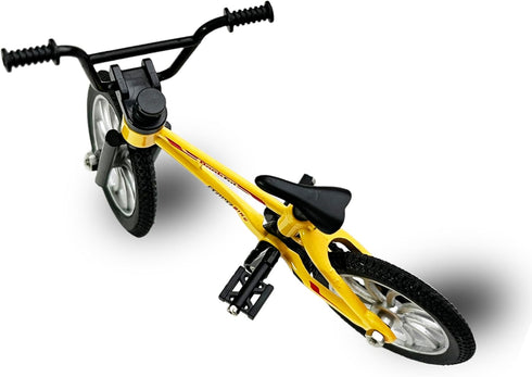 Compact Alloy Mountain Bike Finger Toy - Yellow with Movable Parts