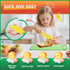 Set 3 4 5 6 7 8 Kids Kitchen Knife for Real Cooking with Storage Box Green, Montessori Kitchen Toy with Cutting Board