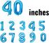 40 Inch Blue Big Number Balloons Kit for Happy Birthday Party Decorations, Foil Mylar Helium Baby Shower