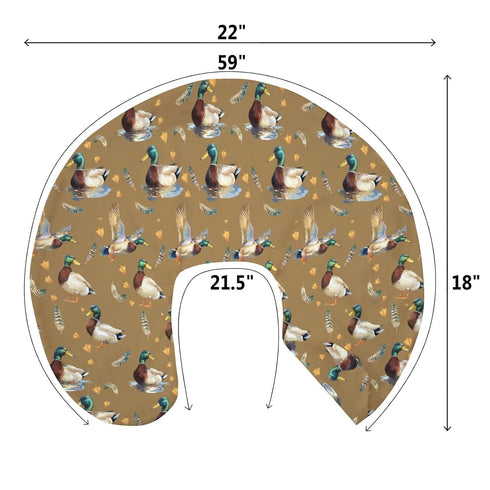 Vintage Mallard Ducks Baby Nursing Pillow Covers for Boy Girl Retro Duck Hunting Nursery Pillowcase for Breastfeeding