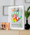 Family Handprint & Hand Casting Kit DIY Craft Keepsake with Wooden Frame,