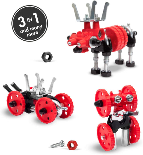 Set: 6+, Sets The Off Bits Erector Animal Mini STEM Toys for Kids Toy Building with Nuts & Bolts, STEM Building Toys