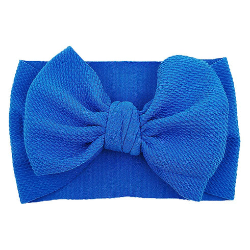 KIDOCHEESE Big Bows Headbands, Nylon Oversized Hair Accessories for Newborns, Infants, Toddlers, Kids