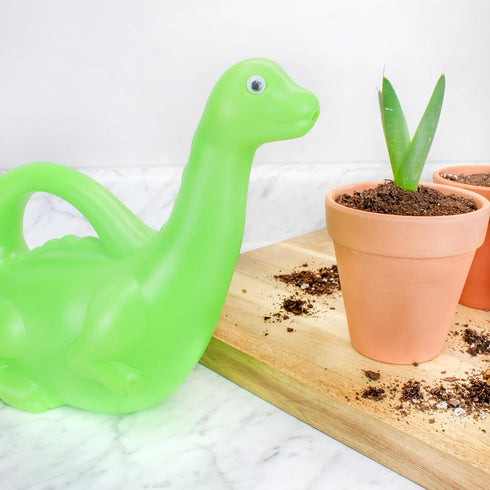 Toddler-Friendly Green Dinosaur Watering Can - Fun Plastic Waterer