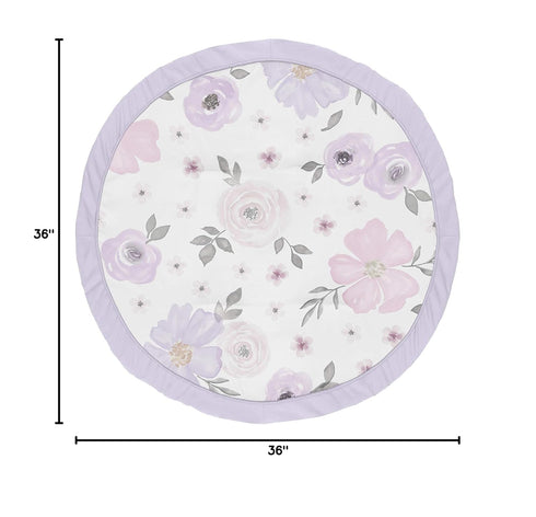 Tummy Sweet Jojo Designs Lavender Purple, Pink, Grey and White Shabby Chic Playmat Time Baby and Infant Play Mat