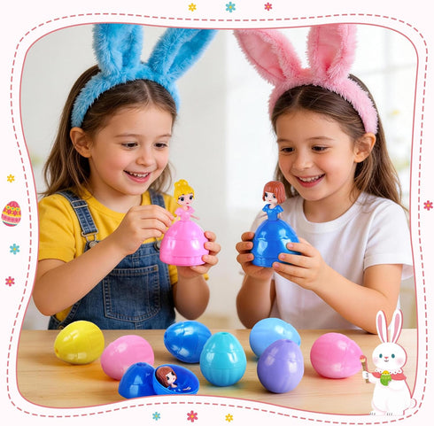12 3+ Konijiwa Easter Gifts for Kids, Piece Prefilled Easter Egg,Perfect for Year Old Boys and Girls, Ideal for Easter
