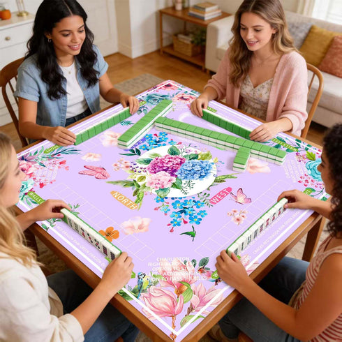 Pittera Table/31.5lnch/American Mahjong mat for Mahjong Table Cloth with Rules mats with Drawstring Bag,Noise