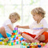 Meooeck 60 Pcs Acrylic Gem Cubes, Translucent Rainbow Building Blocks, Educational Sensory Training Toys with Storage