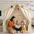 2-in-1 2 4 Windows,2 Toddlers,53" x40" 51" EagleStone Kids Tent,Large Play Tent with Padded Mat and Lights,Kids