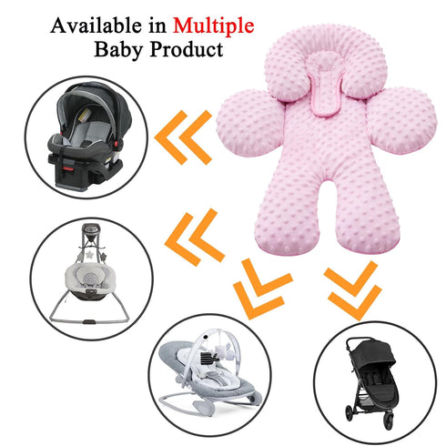 2-in-1 Pro Goleem Infant Car Seat Head Neck Body Support, Ultra-Soft Minky and Microfiber Newborn Car Seat Insert