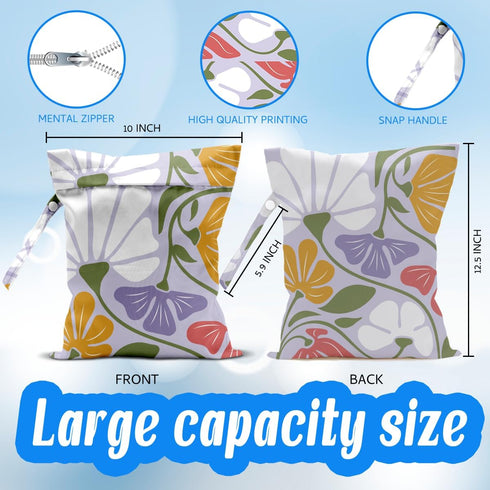 EODFFSGF Summer Summer Wet Dry Wet Bag for Swimsuit Towel Baby Travel Cloth Diapers Beach Gym Toiletries Makeup Storage