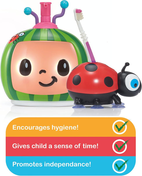 WOW! STUFF CoComelon Toys Musical Buddies, Singing Soap Dispenser and Toothbrush Holder, Pre-School Learning Toy
