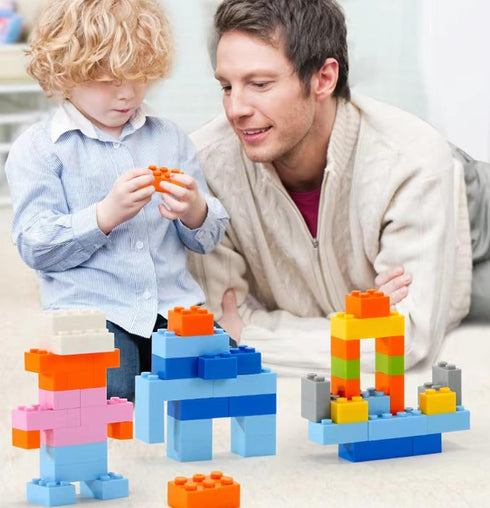 500 Pieces Classic Building Bricks Set in 15 Colors and 12 Shapes, Educational Toy Gift for Kids