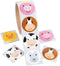 Face Farm Animal Stickers, 1 Roll with 100 Stickers, Party Favors and Classroom Handouts