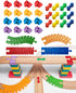 Wooden Train Track Accessories Set, 32 pcs Track Connector, Compatible with All
