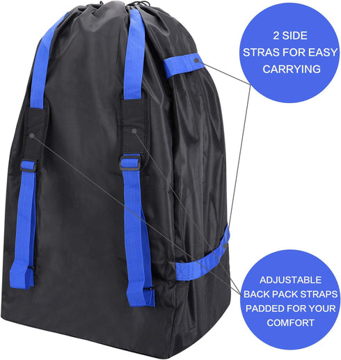 MAXRILY Gate Check Travel Bag for Car Seats - Fits Most Baby & Infant Carriers, Car Seat Travel Bag for Airplane