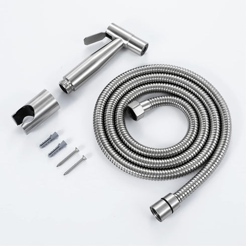 OJJBAVKFQ Set HandheldSprayer Quality Stainless Steel Supercharge Cloth Diaper Sprayer BrushedSprayer with Stainless
