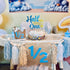 1/2 Banner,1/2 Hat,6 Birthday High Chair Banner, Half Way To One Crown Months Photo Backdrop,Wall Hangings Decorative