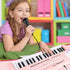 37 3 4 5 6 M SANMERSEN Kids Keyboard Piano Keys Early Learning Instrument with Microphone Toy for Girls Boys Birthday