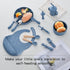 Set,13PCS 6+ Silicone Baby Feeding Feeding Essentials with Suction Bowl and Plate,Spoons & Forks,Bib & Cup