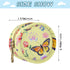 YETTASBIN Butterflies Portable Pacifier Holder Case with Metal Hook Buckle & Zipper for Diaper Bag and Stroller