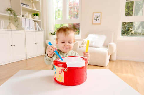 2 Packing Hape Electronic Kids Drum with Lights & Guided Play| Play Modes Drum Sensory Musical Instrument Toys