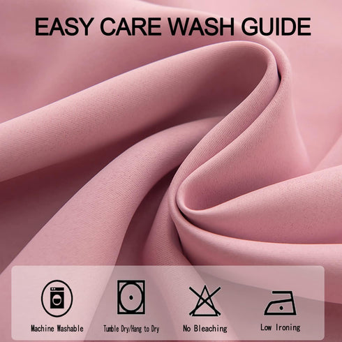 52W 63L,2 Pink Curtains for Girls Bedroom Kids Baby Room Decor Cute Double Layer Star Cutout Curtain Room Darkening