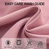52W 63L,2 Pink Curtains for Girls Bedroom Kids Baby Room Decor Cute Double Layer Star Cutout Curtain Room Darkening