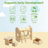 Set PlanToys Wooden Childrens Room Classic for Montessori Small World Play | Creative Role Play and Social Interaction