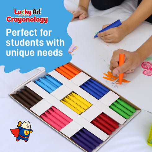 Set 144 (2-7/8"L 9/16" Chubby Crayons for Kids of Rainbow Crayons Classroom Supplies x Dia)