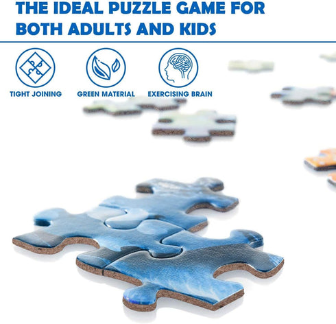 Nattork 1000 Pieces Jigsaw Puzzles for Adults, Sea World, Perfectly Fitting Pieces