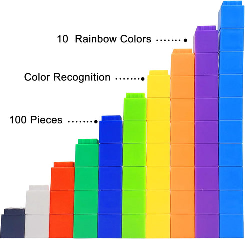 Math Manipulatives Counting Cubes, Educational Number Blocks Classroom Toys for Kindergarten Learning Materials